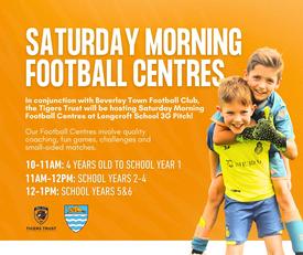 Saturday Morning Football Centres -  4-years-old to School Years 1 (Saturday 4th of November - Saturday 2nd of December)